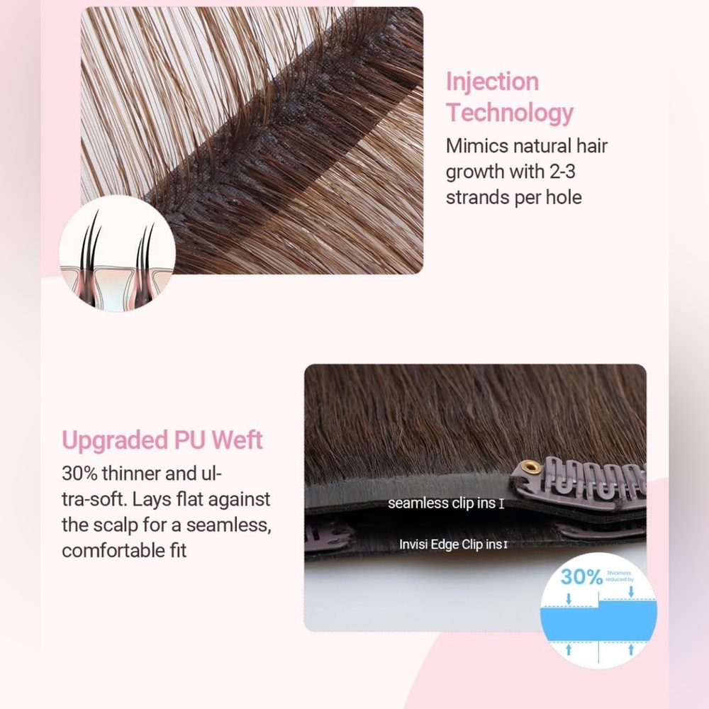 Maxita Chocolate Brown Remy Human Hair Seamless Clip In Hair Extensions - Picture 3 of 12